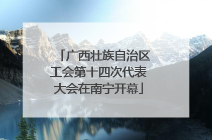 广西壮族自治区工会第十四次代表大会在南宁开幕