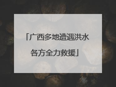 广西多地遭遇洪水 各方全力救援