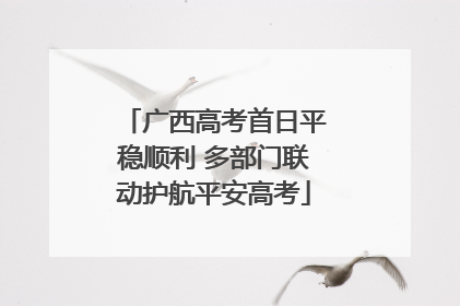 广西高考首日平稳顺利 多部门联动护航平安高考