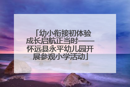 幼小衔接初体验 成长启航正当时——怀远县永平幼儿园开展参观小学活动