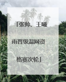 张帅、王曦雨晋级温网资格赛次轮