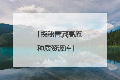 探秘青藏高原种质资源库