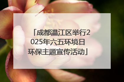 成都温江区举行2025年六五环境日环保主题宣传活动