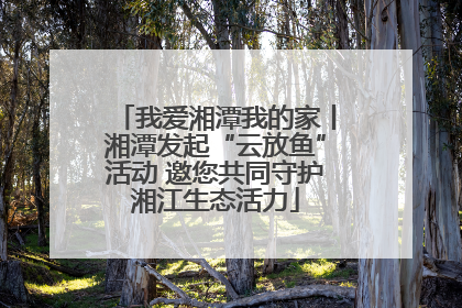 我爱湘潭我的家丨湘潭发起“云放鱼”活动 邀您共同守护湘江生态活力
