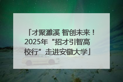 才聚濉溪 智创未来！2025年“招才引智高校行”走进安徽大学