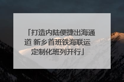 打造内陆便捷出海通道 新乡首班铁海联运定制化班列开行