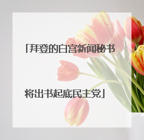 拜登的白宫新闻秘书将出书起底民主党