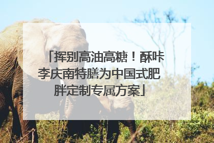 挥别高油高糖！酥咔李庆南特膳为中国式肥胖定制专属方案