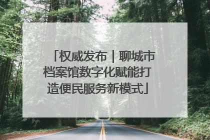 权威发布｜聊城市档案馆数字化赋能打造便民服务新模式