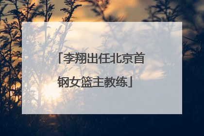 李翔出任北京首钢女篮主教练