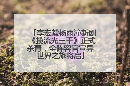 李宏毅杨雨潼新剧《揽流光三千》正式杀青，全阵容官宣异世界之旅将启