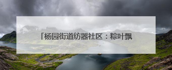 杨园街道纺器社区：粽叶飘香迎端午 共庆佳节传温情