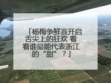 杨梅争鲜赛开启舌尖上的狂欢 看看谁最能代表浙江的“甜”？