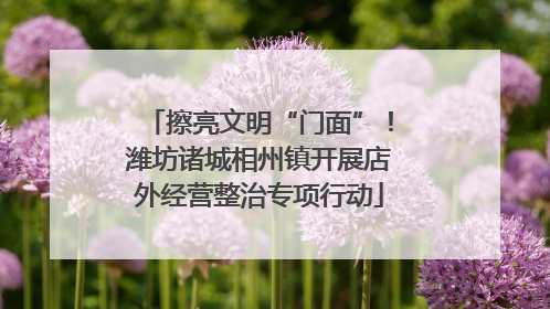 擦亮文明“门面”！潍坊诸城相州镇开展店外经营整治专项行动
