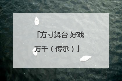 方寸舞台 好戏万千（传承）