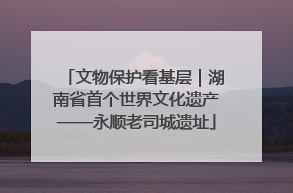 文物保护看基层｜湖南省首个世界文化遗产——永顺老司城遗址