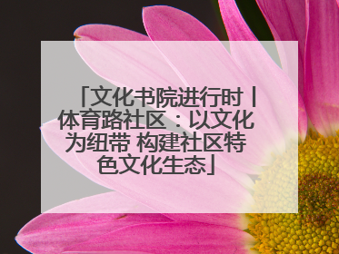 文化书院进行时丨体育路社区：以文化为纽带 构建社区特色文化生态