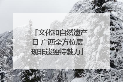 文化和自然遗产日 广西全方位展现非遗独特魅力
