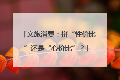 文旅消费：拼“性价比”还是“心价比”？