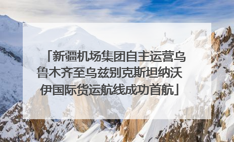新疆机场集团自主运营乌鲁木齐至乌兹别克斯坦纳沃伊国际货运航线成功首航