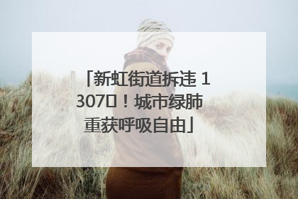 新虹街道拆违 1307㎡！城市绿肺重获呼吸自由