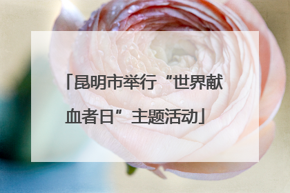 昆明市举行“世界献血者日”主题活动