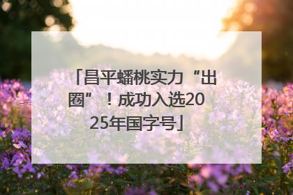 昌平蟠桃实力“出圈”！成功入选2025年国字号