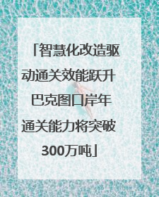 智慧化改造驱动通关效能跃升 巴克图口岸年通关能力将突破300万吨