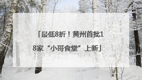 最低8折！黄州首批18家“小哥食堂”上新