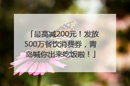 最高减200元！发放500万餐饮消费券，青岛喊你出来吃饭啦！