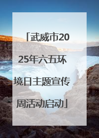 武威市2025年六五环境日主题宣传周活动启动