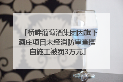 桥畔葡萄酒集团因旗下酒庄项目未经消防审查擅自施工被罚3万元