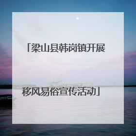 梁山县韩岗镇开展移风易俗宣传活动