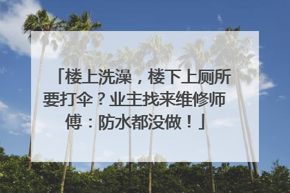 楼上洗澡，楼下上厕所要打伞？业主找来维修师傅：防水都没做！