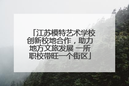 江苏模特艺术学校创新校地合作，助力地方文旅发展 一所职校带旺一个街区