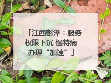 江西彭泽：服务权限下沉 慢特病办理“加速”