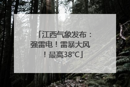 江西气象发布：强雷电！雷暴大风！最高38℃