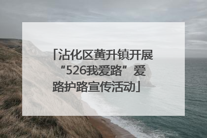 沾化区黄升镇开展“526我爱路”爱路护路宣传活动