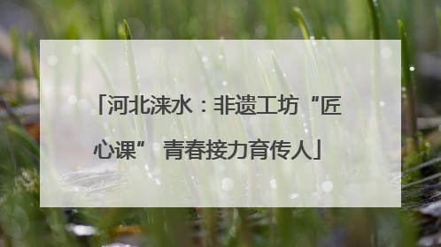 河北涞水：非遗工坊“匠心课” 青春接力育传人