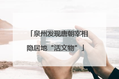 泉州发现唐朝宰相隐居地“活文物”
