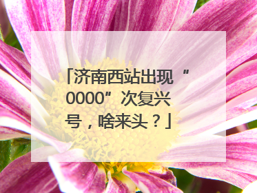 济南西站出现“0000”次复兴号，啥来头？