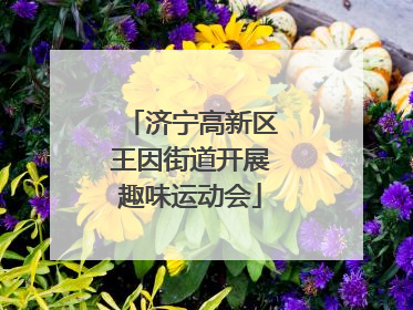济宁高新区王因街道开展趣味运动会
