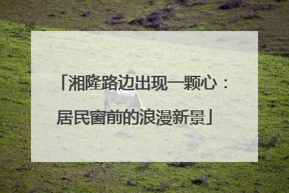 湘隆路边出现一颗心：居民窗前的浪漫新景