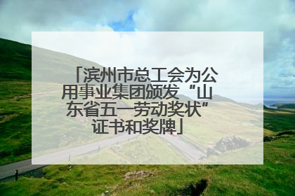 滨州市总工会为公用事业集团颁发“山东省五一劳动奖状”证书和奖牌