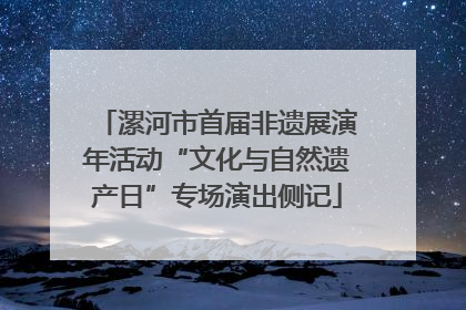 漯河市首届非遗展演年活动“文化与自然遗产日”专场演出侧记