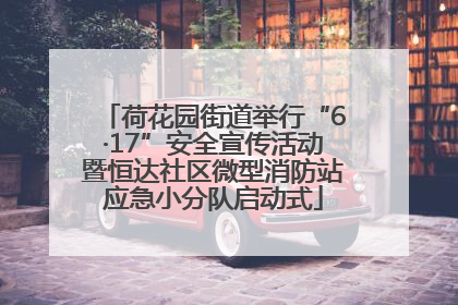 荷花园街道举行“6·17”安全宣传活动暨恒达社区微型消防站应急小分队启动式