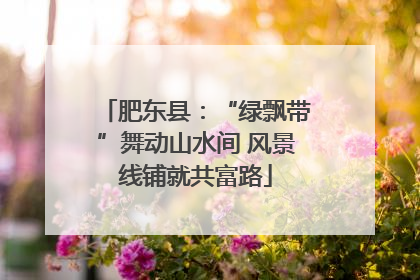 肥东县：“绿飘带”舞动山水间 风景线铺就共富路
