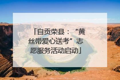自贡荣县：“黄丝带爱心送考”志愿服务活动启动