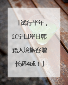 试行半年，辽宁口岸日韩籍入境旅客增长超4成！