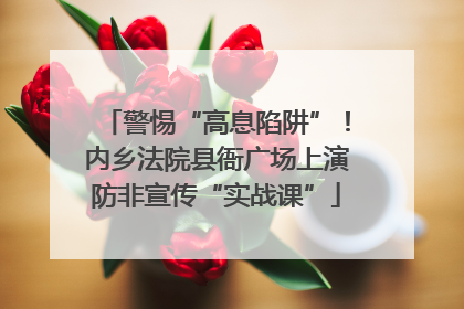 警惕“高息陷阱”！内乡法院县衙广场上演防非宣传“实战课”